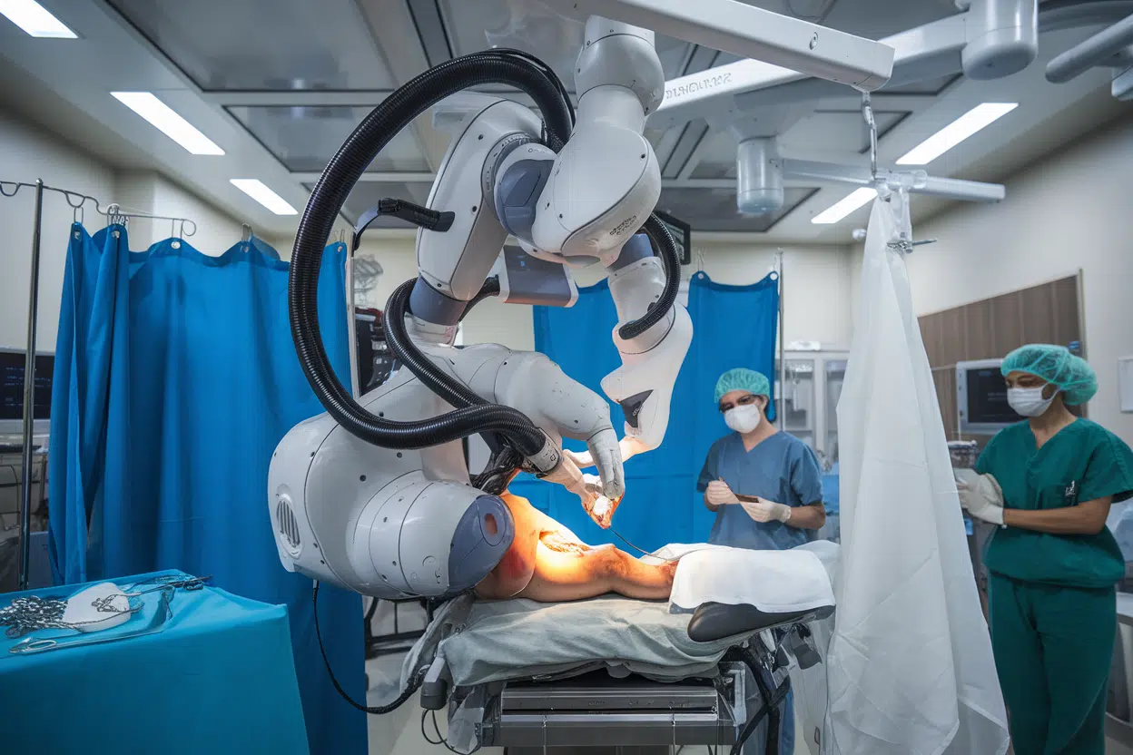 Une machine, plusieurs obstacles: preuve, sécurité, intégration à l'hôpital