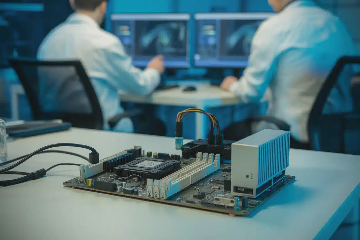 Banc de test matériel pour pilotes Nvidia N1X sous Windows 11