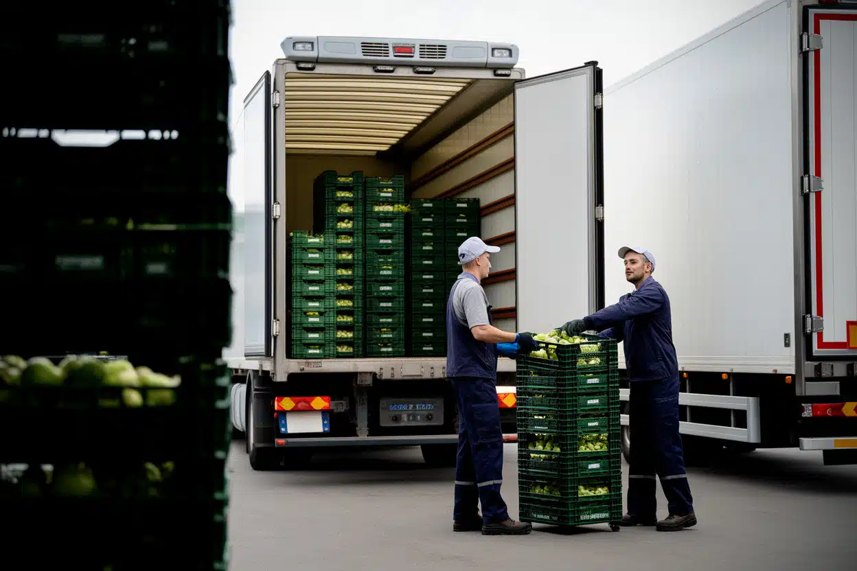 Coopérative agricole préparant des produits frais pour la distribution