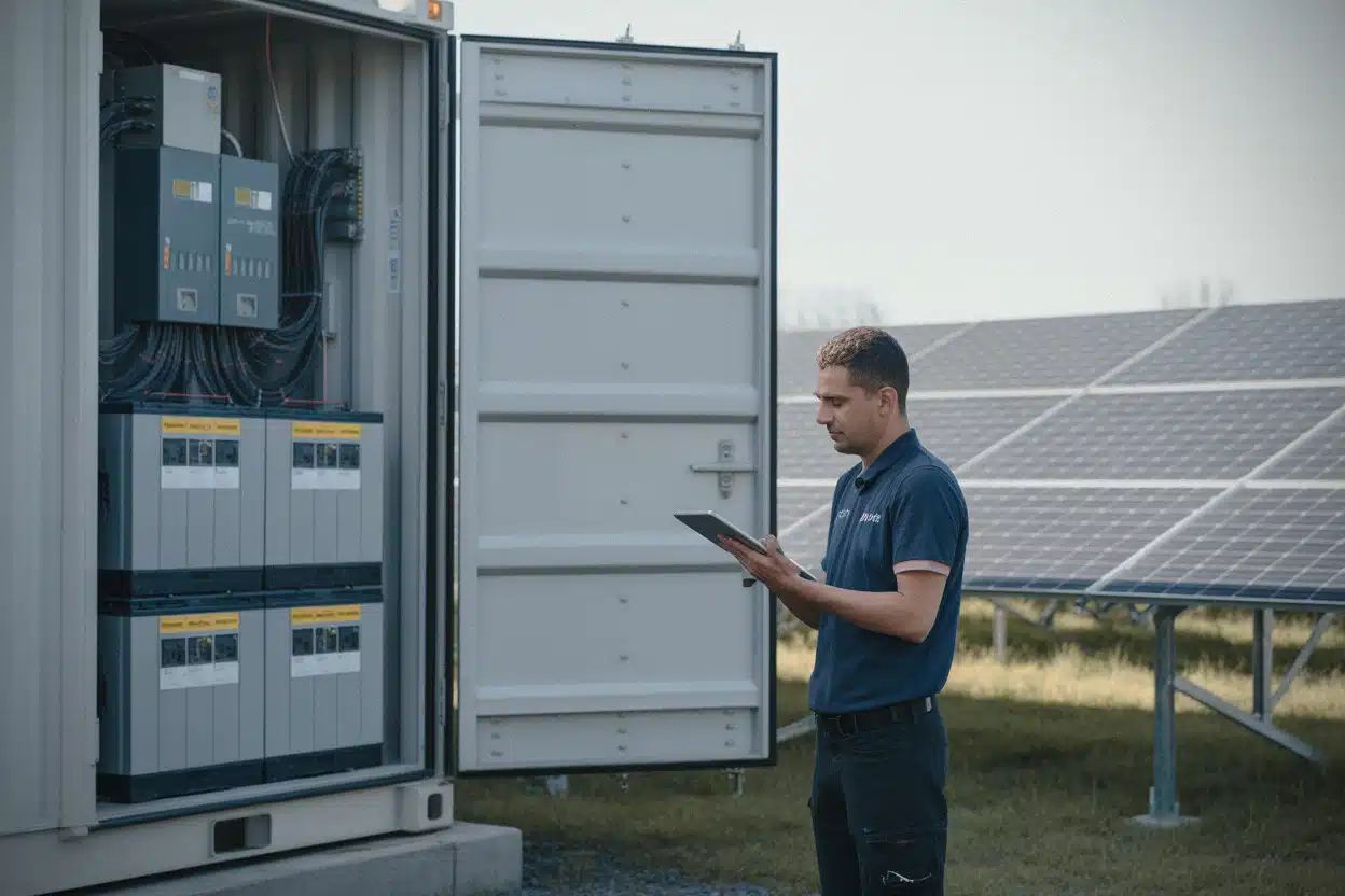 Batterie de stockage associée à une centrale solaire allemande