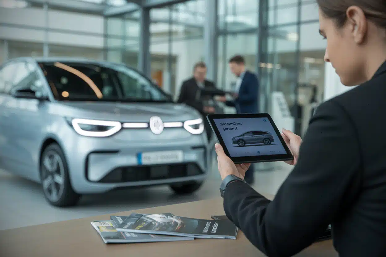 Financement automobile électrique dans une concession allemande contemporaine