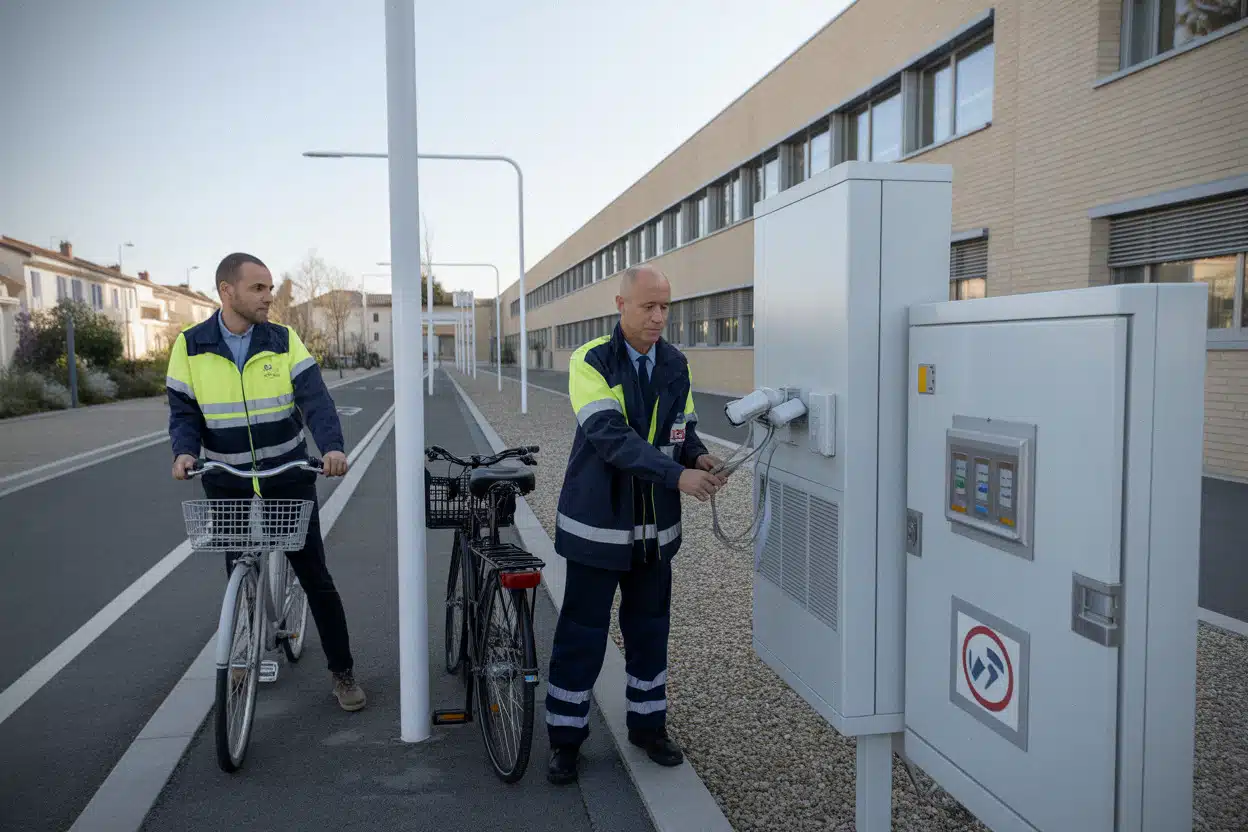 Éclairage public et mobilités douces dans une commune de Haute-Garonne