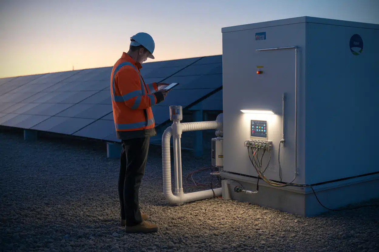 Stockage thermique solaire permettant une production après le coucher