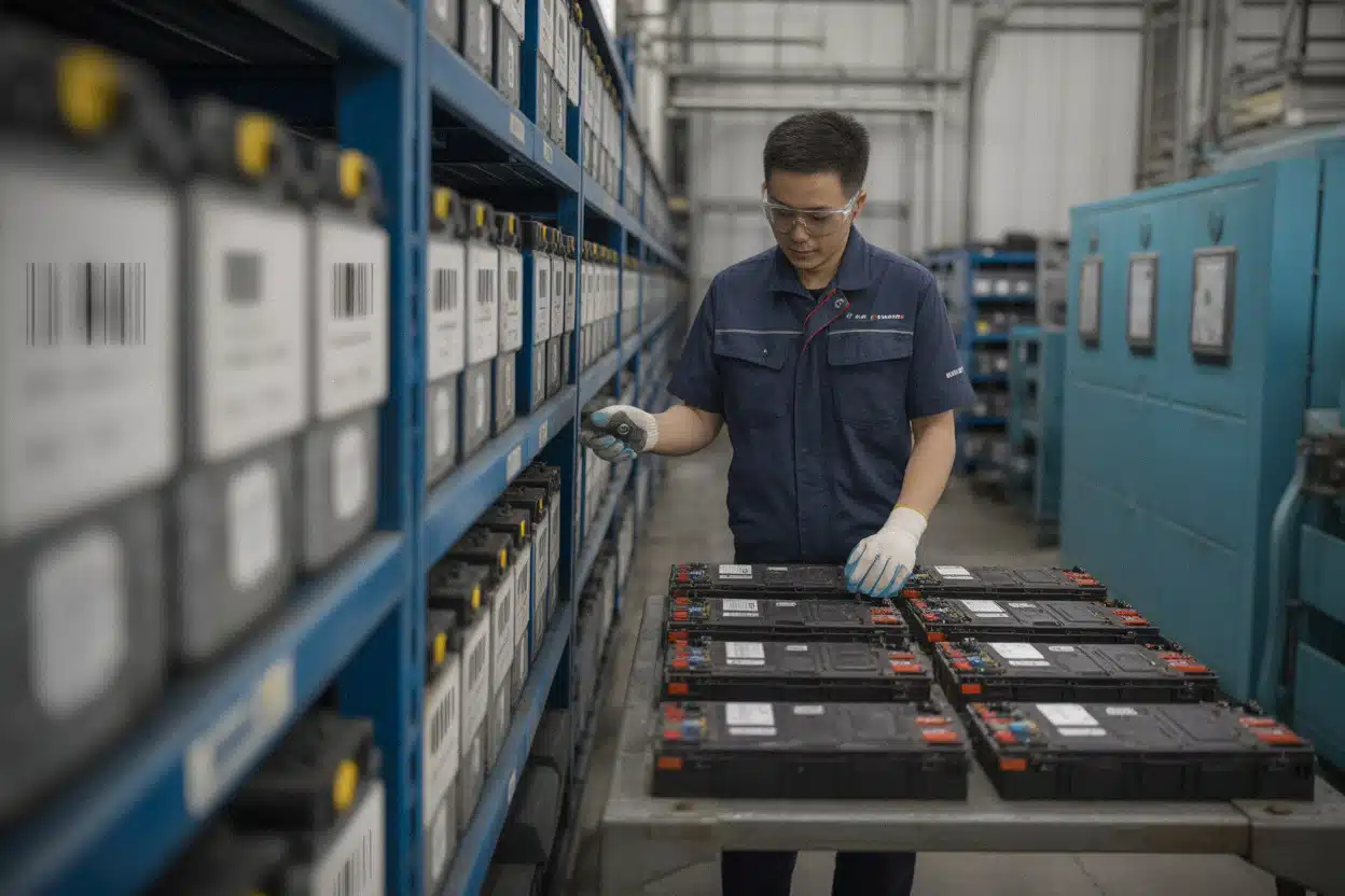 Recyclage de batteries de voitures électriques en Chine