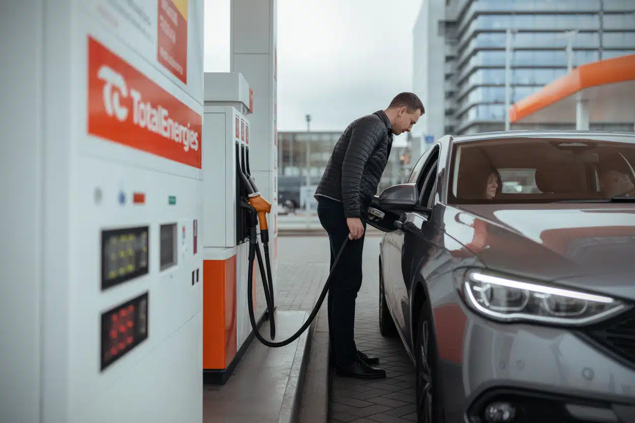 Plafonnement des carburants dans une station-service française moderne