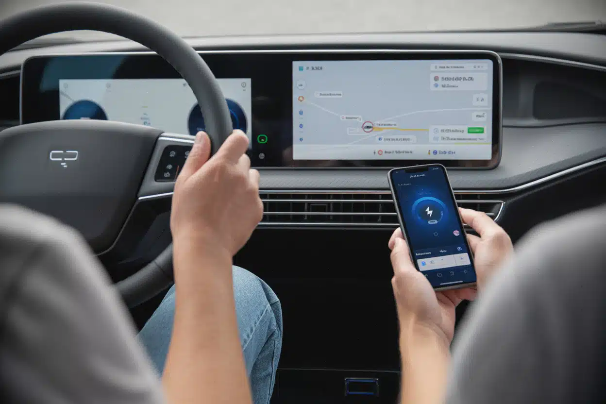 Tableau de bord numérique et recharge rapide dans une berline électrique