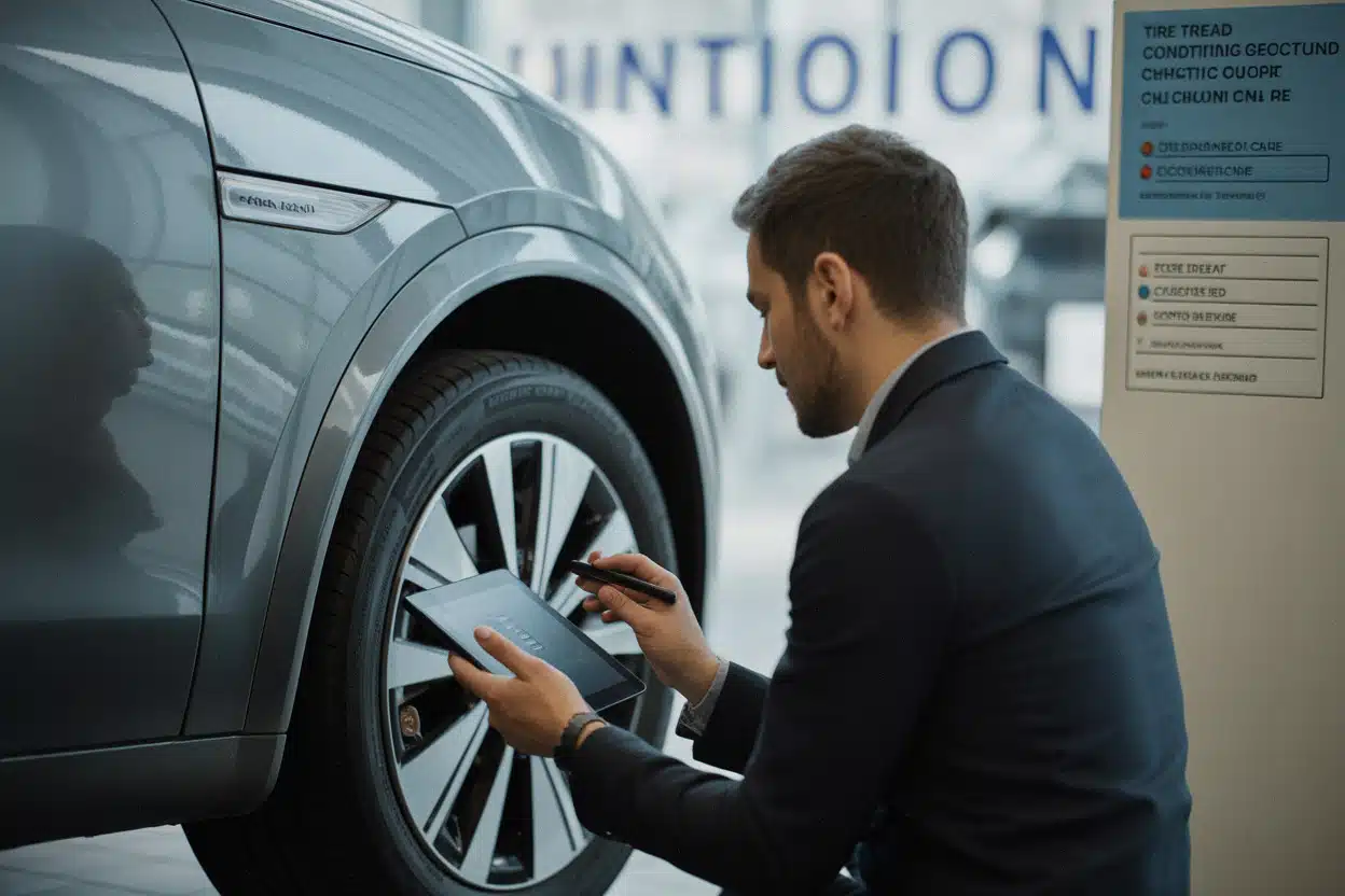 Inspection de restitution d'une voiture électrique en leasing social