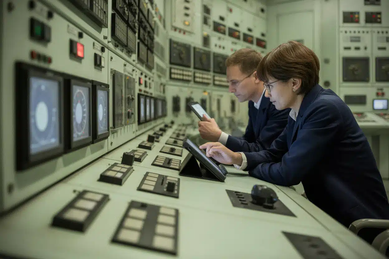 Salle de commande de Zwentendorf utilisée pour la formation nucléaire