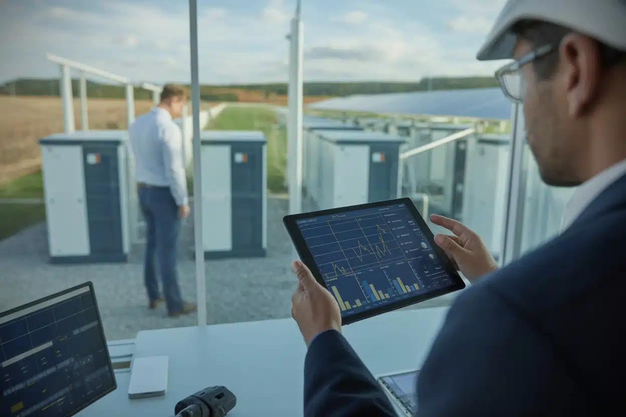 Salle de contrôle solaire utilisant le machine learning énergétique