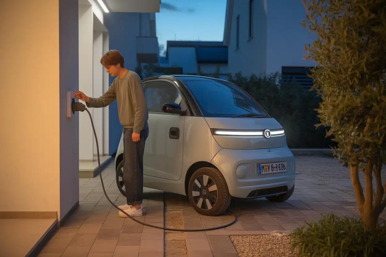 Recharge domestique de la Citroën Ami 2026 avec autonomie de 75 km