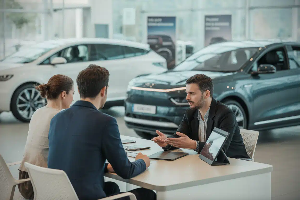 Concession automobile moderne avec offres de voitures électriques neuves