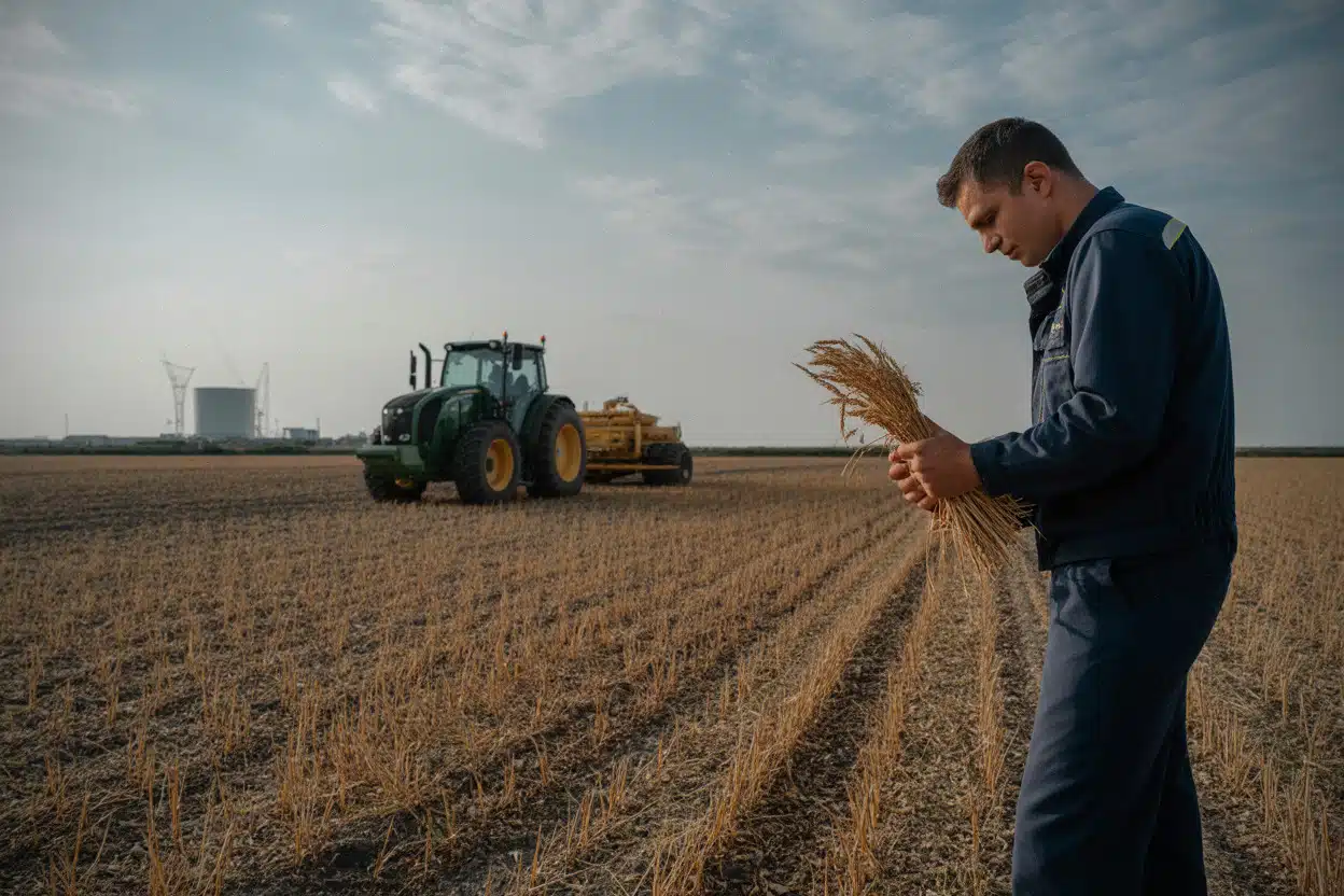 Champ agricole touché par la chaleur et les coûts énergétiques