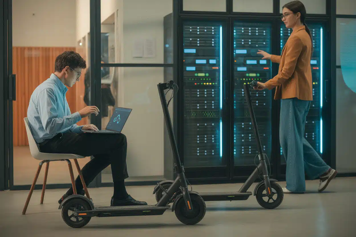 Développeurs utilisant des modèles IA open source en entreprise technologique