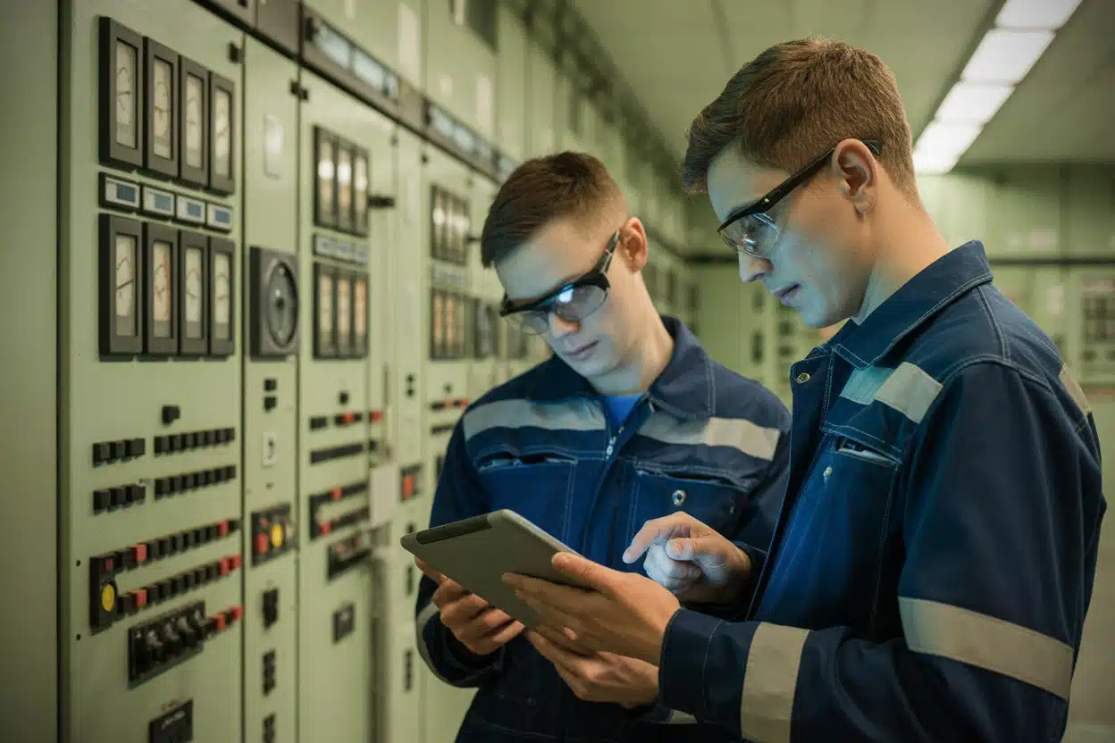 Salle de contrôle préservée de la centrale nucléaire de Zwentendorf