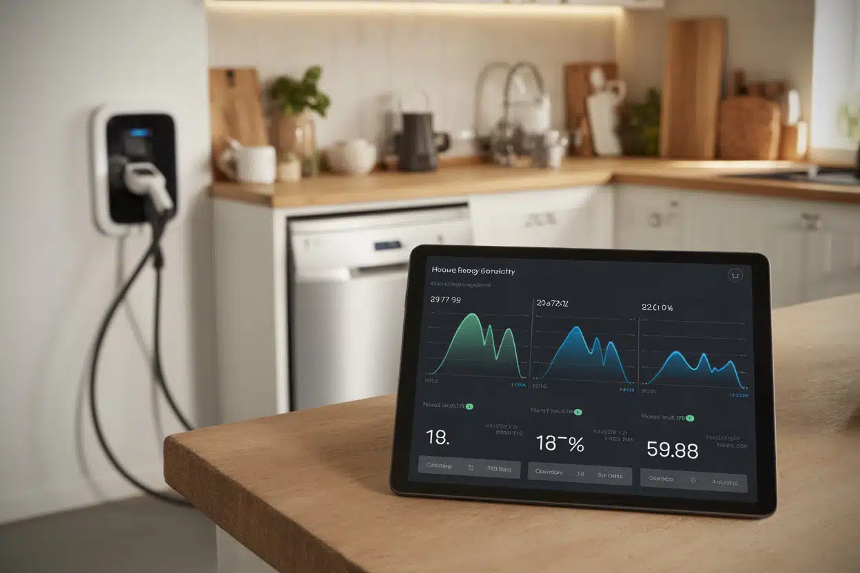 Tableau de bord énergétique suivant les prix horaires de l'électricité