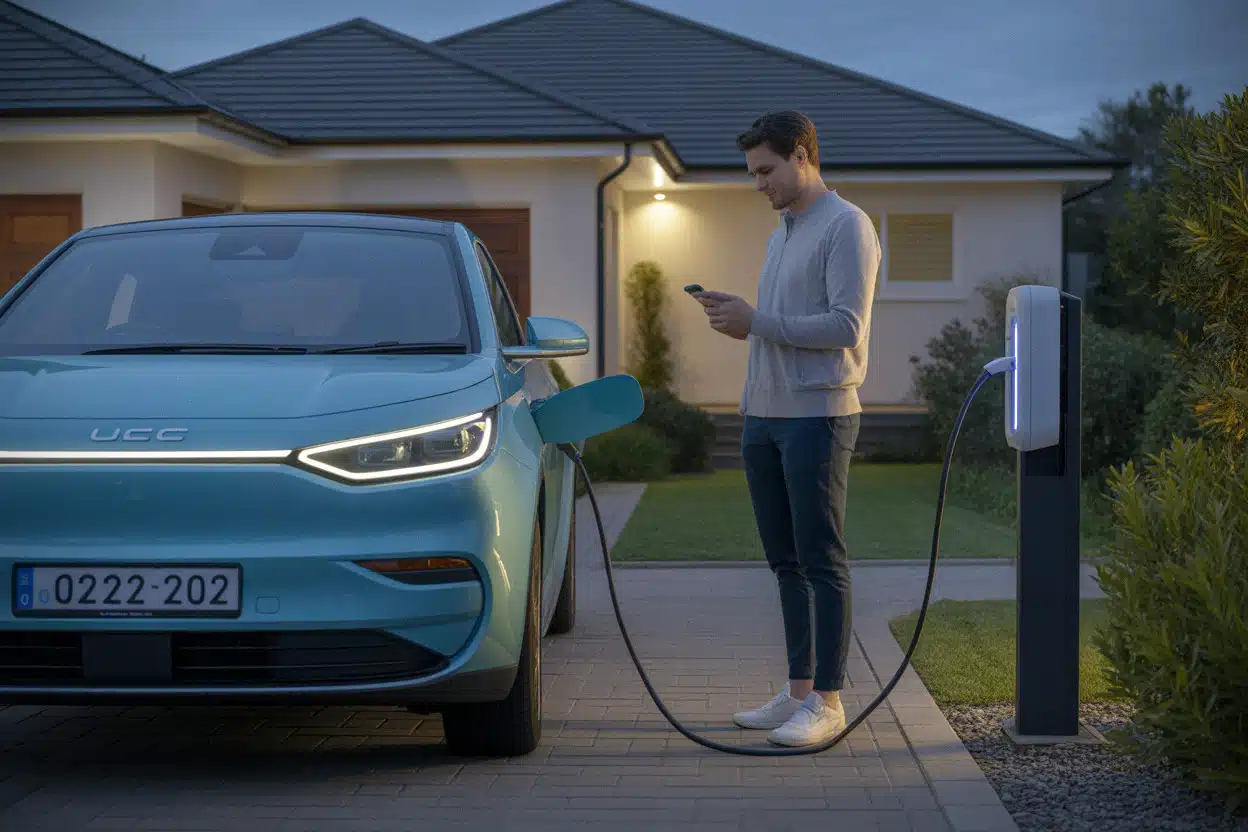 Recharge à domicile d’une voiture électrique d’occasion en zone résidentielle