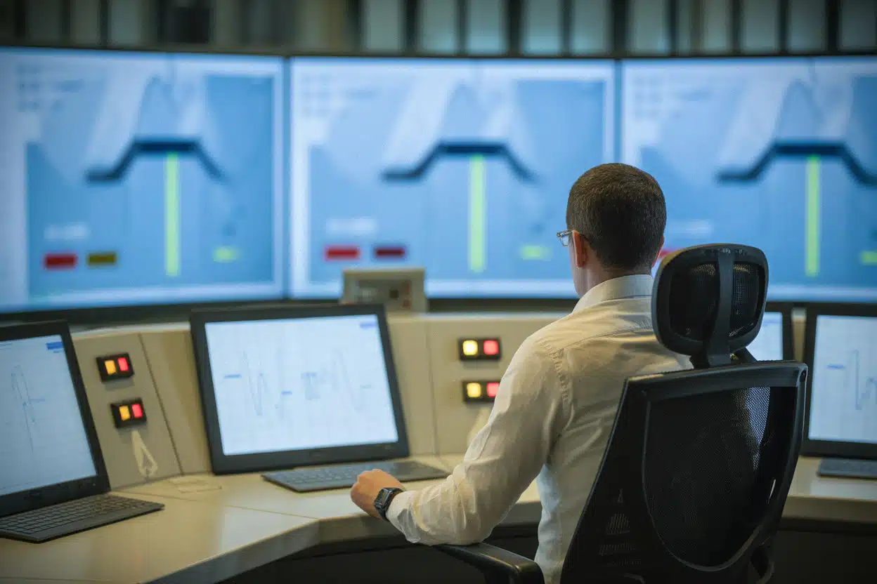 Salle de contrôle du réseau électrique espagnol après une panne