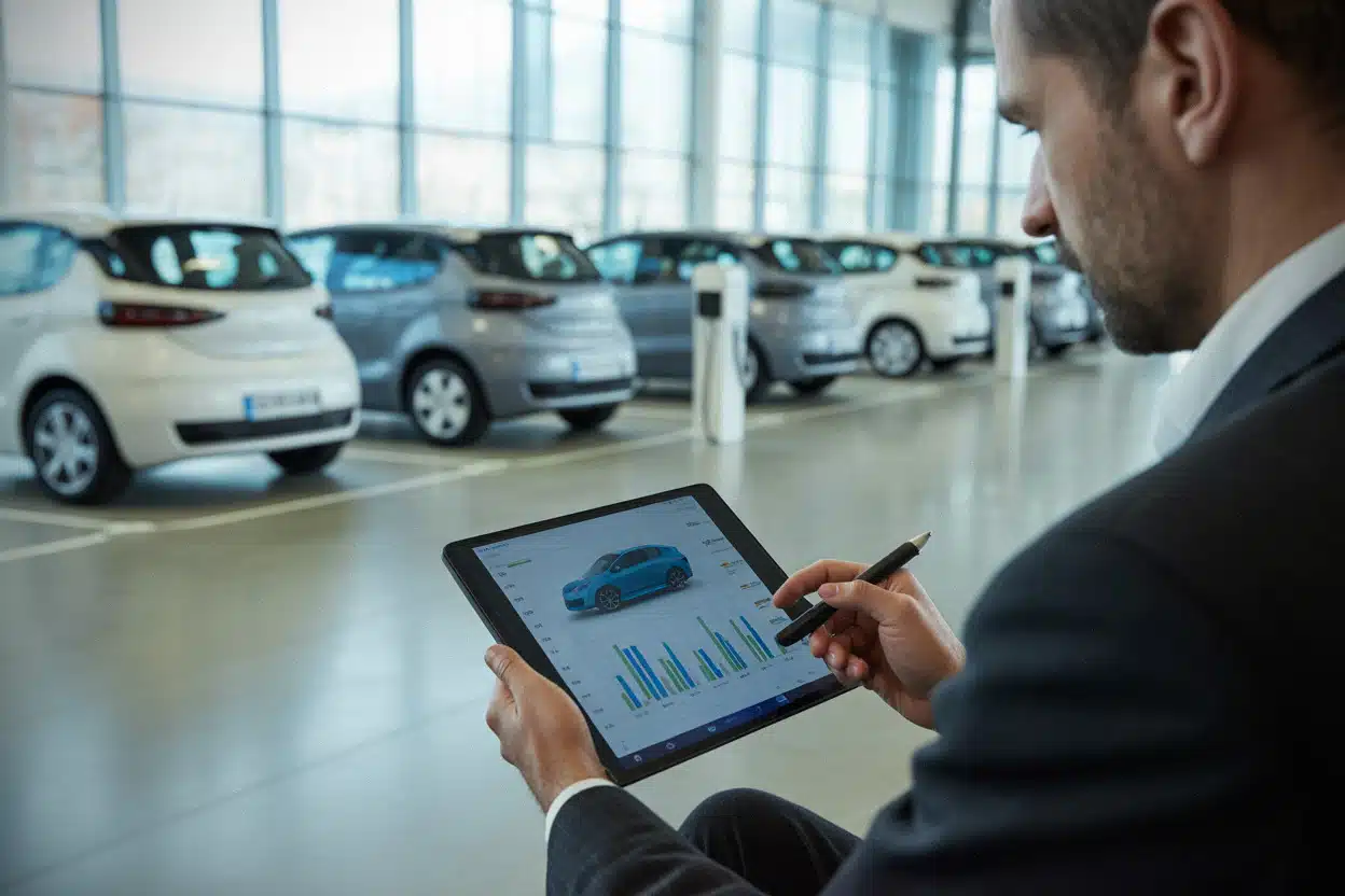 Analyse des ventes électriques Volkswagen dans un bureau automobile contemporain