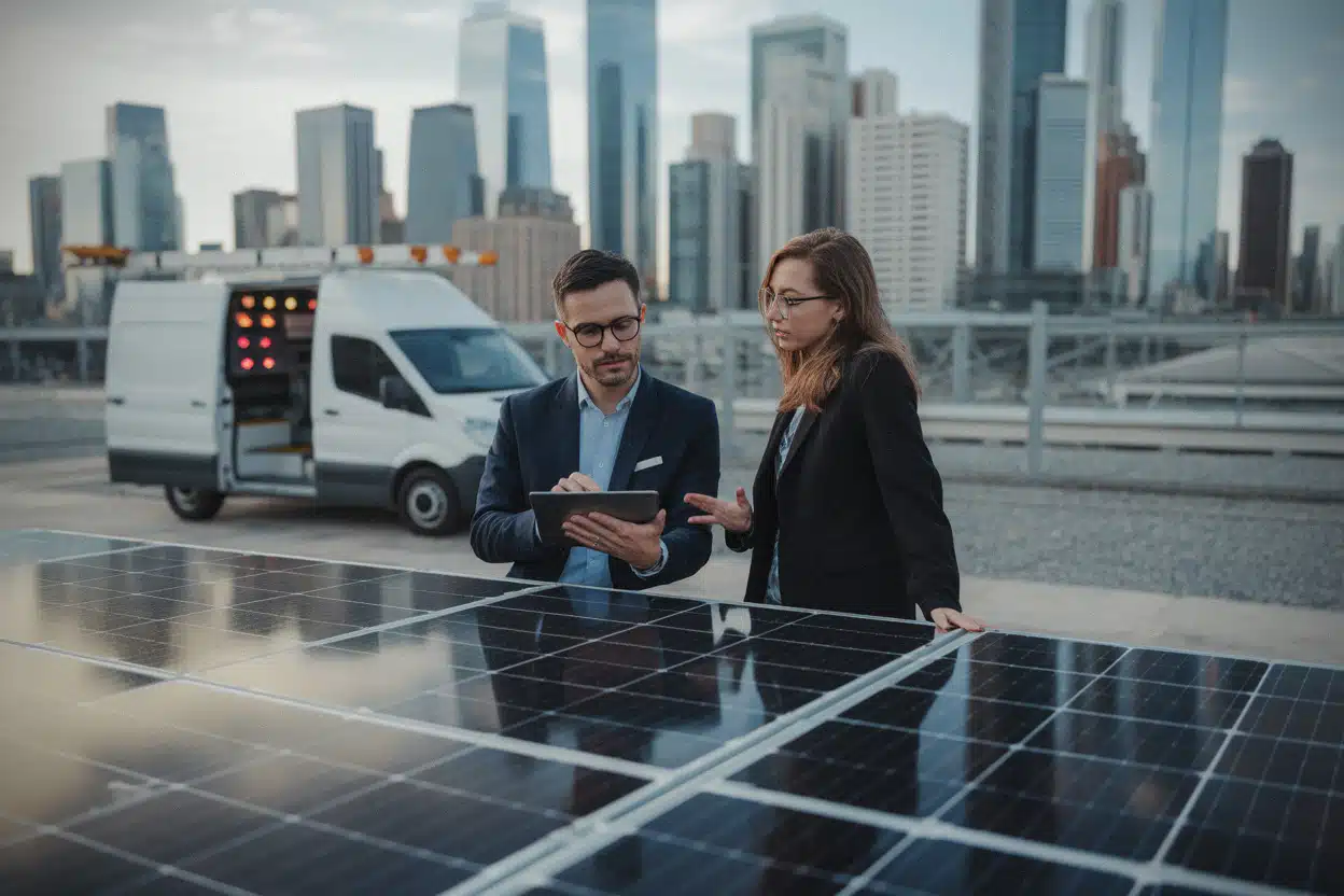 Analyse du marché solaire mondial avec installation photovoltaïque urbaine