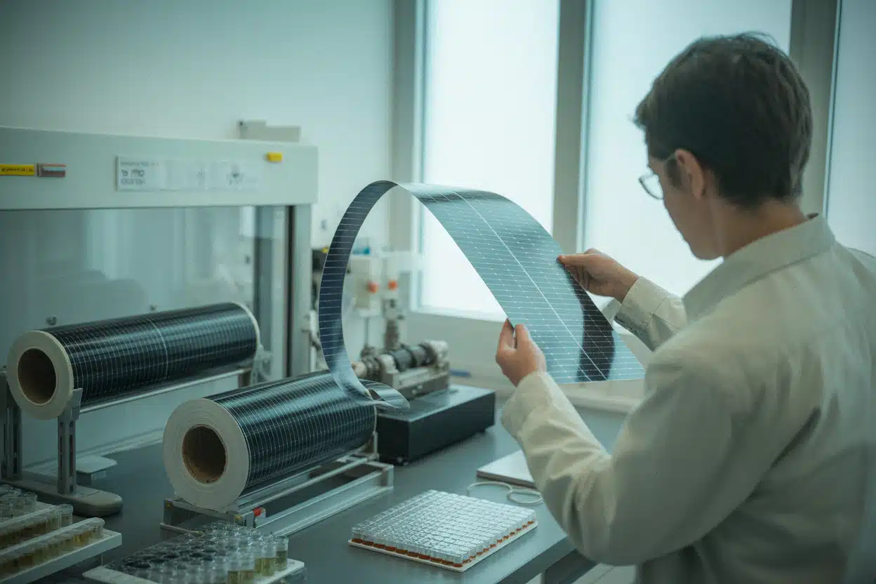 Laboratoire de cellules solaires organiques et films photovoltaïques flexibles