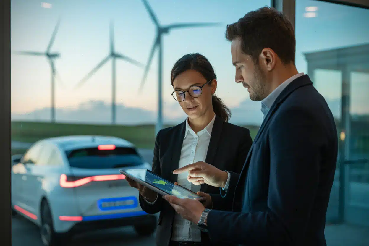 Investisseurs analysant des actifs renouvelables liés à Boralex