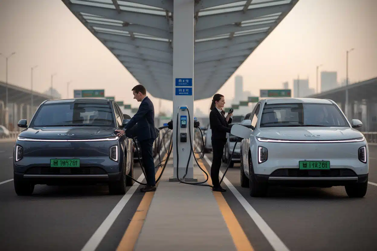 Recharge rapide de voitures électriques sur un axe chinois majeur