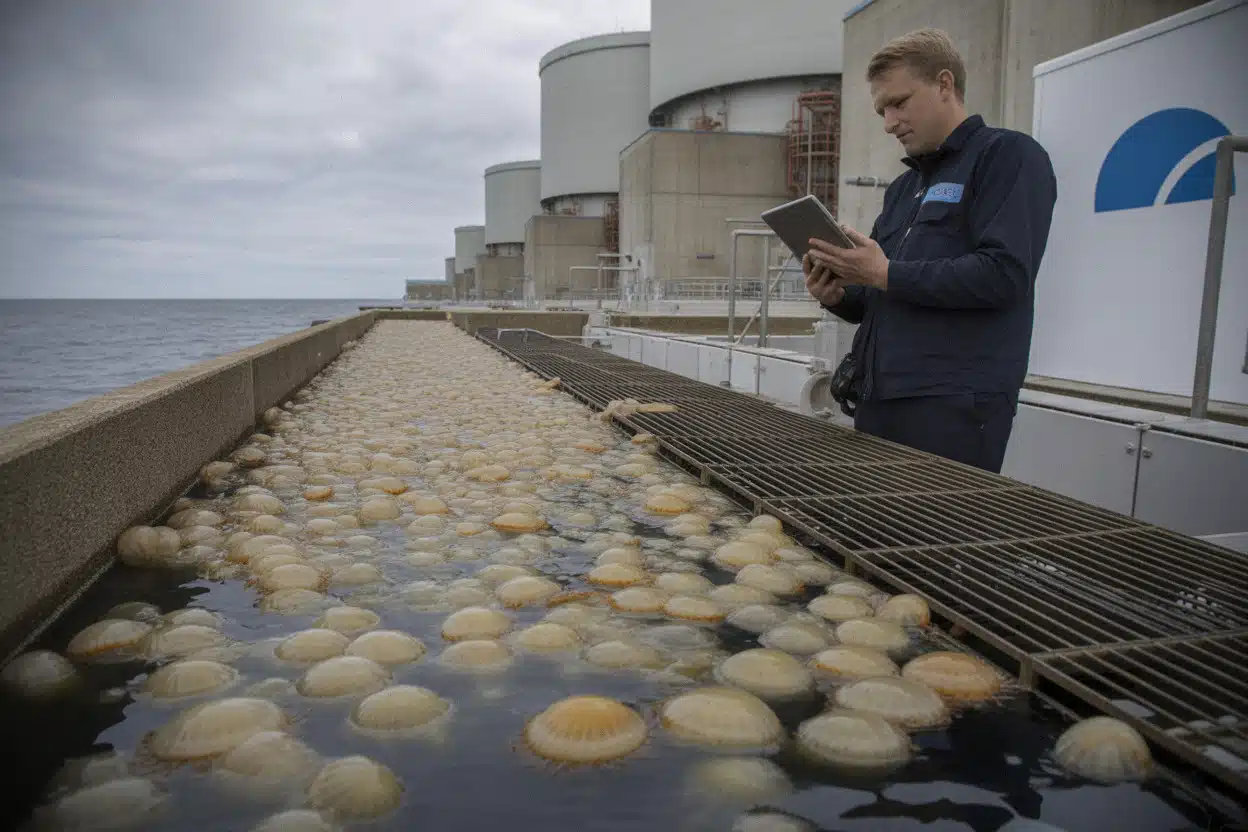 Prises d'eau de mer encombrées par des méduses à Gravelines