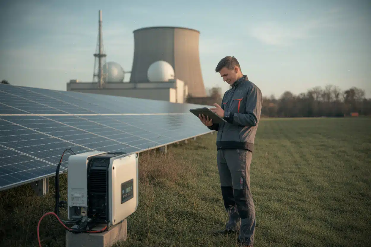 Panneaux solaires installés sur le site nucléaire de Zwentendorf