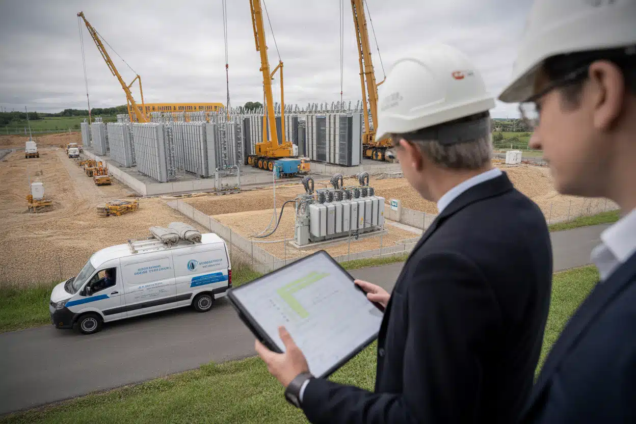 Chantier de data center hyperscaler près d’une ville française
