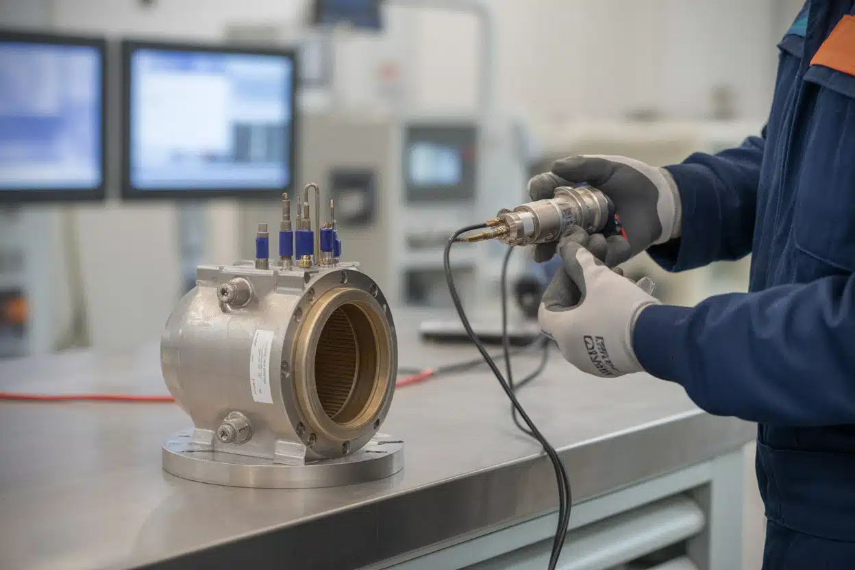 Traversée électrique d’enceinte contrôlée dans un atelier nucléaire