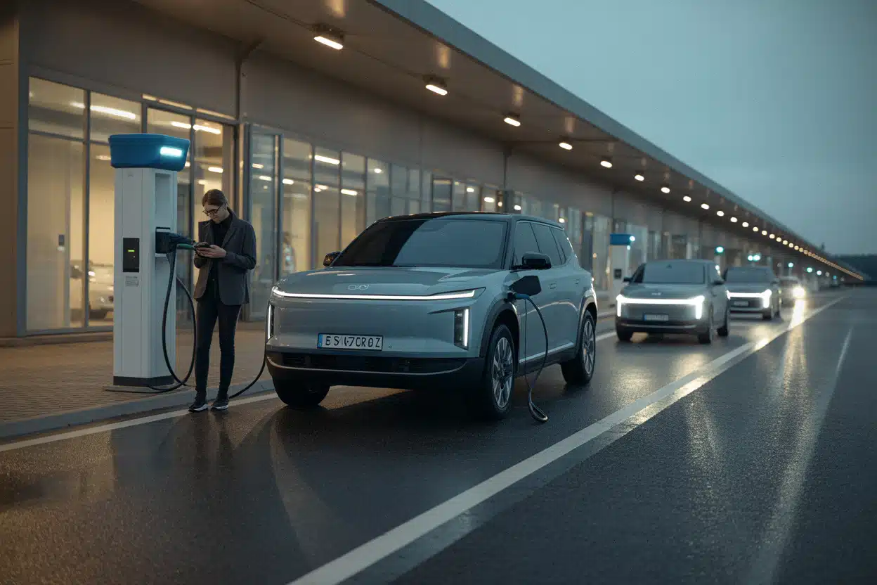 Scénic E-Tech grande autonomie sur borne rapide autoroutière