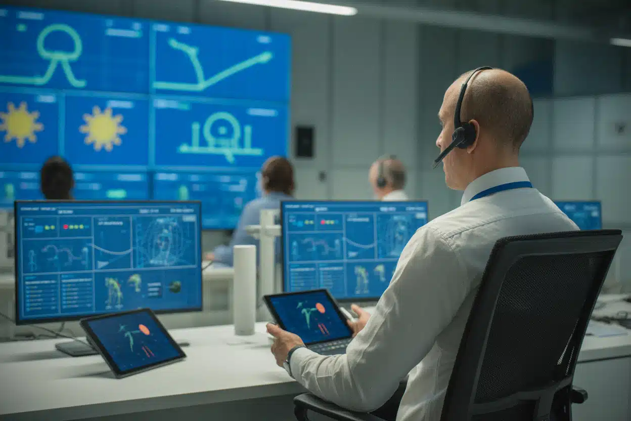 Salle de contrôle énergétique illustrant les choix nucléaires en Tunisie