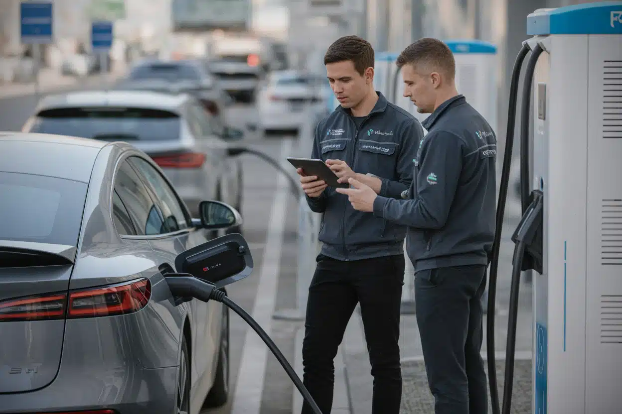 Recharge rapide d'un prototype électrique à batterie solide FEST